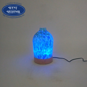 Cool <span class=keywords><strong>Mist</strong></span> 100ML Difusor de aroma de vidrio ultrasónico Difusor de aceite esencial de luz de color nórdico portátil para hoteles para uso doméstico - Product Image 5