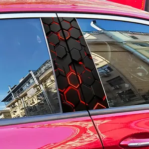 2 Calcomanías de PVC con Patrón a Cuadros para Coche, Impermeables, Resistentes a los Arañazos y Duraderas para Puertas de Coche y Pilares B, Adecuadas para Todos los Modelos - Product Image 2