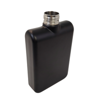 Bouteille d'eau plate en acier inoxydable réutilisable, portable, anti-fuite, 500 ml, format A6, sans plastique
