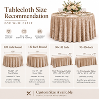 Nappe en velours écrasé champagne 220 GSM, linge de table de luxe pour banquets, décoration de mariage et de fêtes