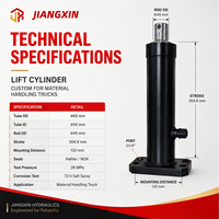 Vérin hydraulique de levage pour chariot à palettes Jiangxin Steel, simple effet, durionisé, CE, 28 MPa, alésage 50 mm, tige 45 mm, course 132 mm