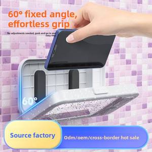 Haut-parleur de salle de bain étanche avec écran <span class=keywords><strong>tactile</strong></span> sans fil et <span class=keywords><strong>support</strong></span> mural pour téléphone - Product Image 3
