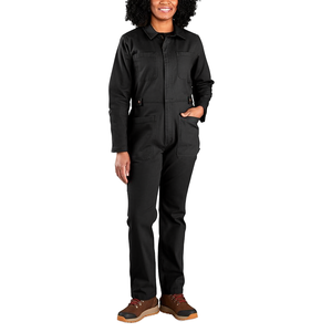 Black <b>Work</b> Coveralls With Multiple Pockets And Long Sleeves For Women - Product Image 1
