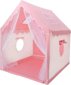 Kinderen Spelen Tent Prinses Kasteel Voor Meisjes, Grote Kinderen Speelhuis Indoor Outdoor, Verjaardagscadeau Voor Peuter Kinderen, Roze