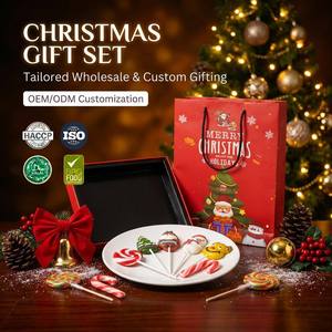 OEM ODM Boîte-cadeau de Noël personnalisée avec des bonbons délicieux, ensemble de sucettes de Noël de 20 g, bonbons de Noël pour enfants - Product Image 1