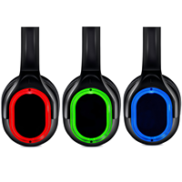 Headphone Silent Disco RF890 500M Led Dj untuk Acara Pesta, Panggung, Bass Kuat, 4 atau 5 Kanal