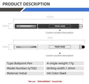 High Quality 0.5mm Gel <b>Pen</b> Customized Logo Luxury Business Stationery Solid Metal Custom LY7502 <b>Multi</b> Functional for Office - Product Image 2