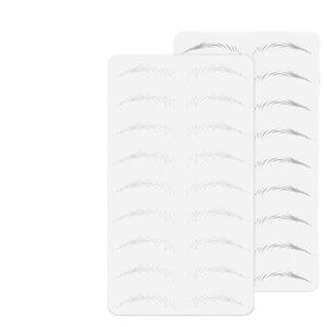 Almohadilla de silicona para maquillaje permanente blanco de alta calidad, patrón de trazos de pelo preimpreso, piel de práctica de tatuaje de látex Microblading para cejas - Product Image 1