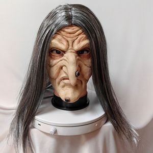 Halloween Sorcière Blanc Latex Démon Couvre-chef Horreur Cosplay Exorciste Avec Station Indépendante Transfrontalière Fait Soie Silicone - Product Image 4