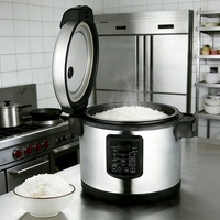 Autocuiseur Électrique Commercial Grande Capacité 13 Litres (10kg) Antiadhésif en Acier Inoxydable pour Riz, Soupe et Porridge