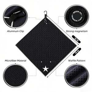 Serviettes <span class=keywords><strong>de</strong></span> golf en microfibre gaufrée avec logo personnalisé Wuxi Ivy Textile, aimant <span class=keywords><strong>de</strong></span> la plus haute résistance, impression par sublimation, avec clip magnétique - Product Image 3