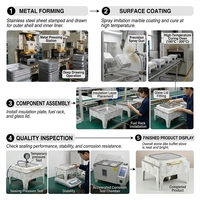 Ensemble de réchauds carrés KUNTAI en acier inoxydable doré de haute qualité, capacité 6L, alimenté à l'alcool, maintien au chaud des aliments pendant 24 heures, 85-100°C