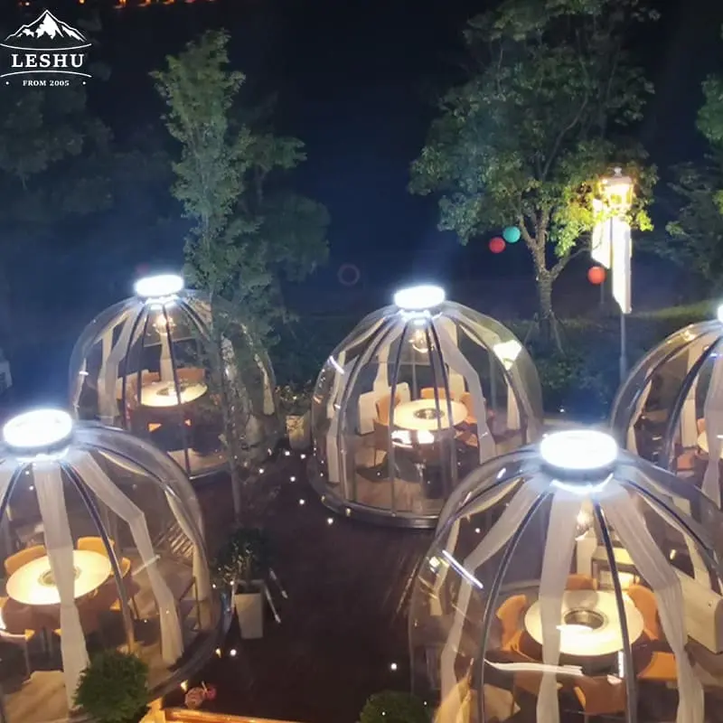 Hot sale leshu Wholesale Luxury Geodesic Dome Tents Resort Transparent Outdoor Safari Igloo Dome House Events Tent