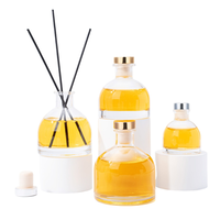 Bouteilles diffuseurs d'arômes en verre transparent en gros 50ml 100ml 150ml avec bouchon pour recharges de diffuseurs à bâtonnets