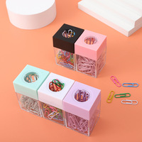 Porta Clips Magnéticos de Papel, Organizador de Escritorio Color Macaron, Regalo Creativo para Oficina