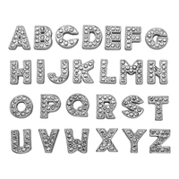 Breloques en cristal de 8mm givré pour la fabrication de bijoux, bracelet alphabet A-Z collier pour animaux de compagnie, accessoires de bricolage, 1 pièce