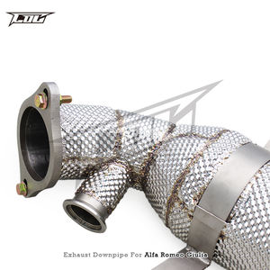 Tuyau de descente automatique à haut débit pour <span class=keywords><strong>Alfa</strong></span> <span class=keywords><strong>Romeo</strong></span> Giulia/<span class=keywords><strong>Stelvio</strong></span> 2.0T 2017-2021 304 Tuyau de catalyseur d'échappement en acier inoxydable - Product Image 2