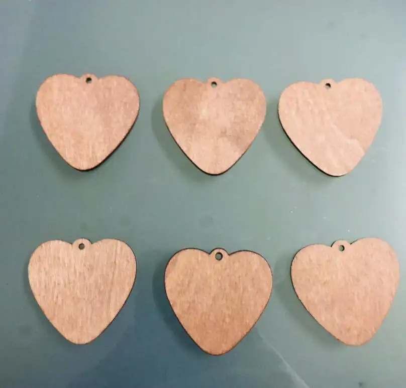 Pendentif disque en bois personnalisé en forme de cœur pour porte-clés, monogramme, prix d'usine