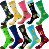 Logo personnalisé Coton Chaussettes d'équipage Hommes d'Affaires Heureux Drôle Fou Coloré Jacquard Tricoté Chaussettes Sportives Bambou Matériel Emballage