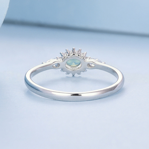 <span class=keywords><strong>Opale</strong></span> exquise petite bague principale en pierre femme <span class=keywords><strong>noble</strong></span> et élégante style de cour 925 bijoux en argent - Product Image 3
