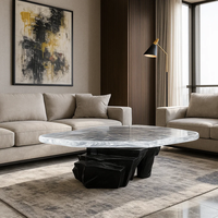 JingYue table élégante transparente personnalisée en résine de luxe meubles fabriqués à la main pour les espaces commerciaux hôtels salons