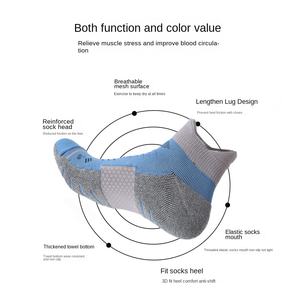 Calcetines deportivos antibacterianos Coolmax con estampado de logotipo personalizado OEM de gran oferta, calcetines transpirables antideslizantes para correr para hombre que absorben el sudor - Product Image 5