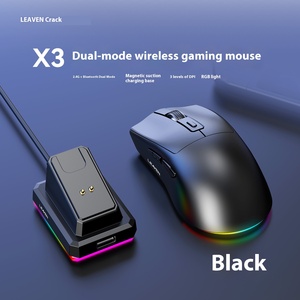X3 Crack Trọng Lượng Nhẹ Máy Tính Xách Tay Chơi Game E-Thể Thao Chuột Không Dây Cho Bluetooth Chế Độ Kép Với Sạc Cơ Sở Quang Theo Dõi Chuột - Product Image 6