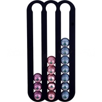 Étagère murale personnalisable en acrylique transparent à 1 niveau pour capsules de café – Présentoir minimaliste pour salon ou réfrigérateur