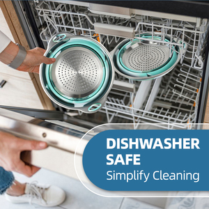 Cestas de Almacenamiento de Cocina con Doble Filtro de Color Camuflaje, Coladores Plegables de Silicona para Alimentos - Product Image 5