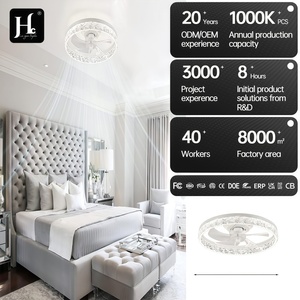 Modern Ceiling Fan Light LED Warm White Surface Mounted Plastic Body for Living Room 2700K 220V - Product Image 3
