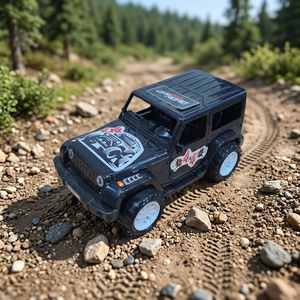 Friction <b>Powered</b> off Road SUV Toy Car for Kids Ages 4-6 Four-Wheel Plastic Adventure Vehicle <b>Mesh</b> Packed - Product Image 3