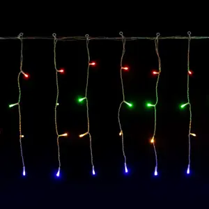 Guirnalda de luces LED RGB planas tipo carbón, 10m x 0.4m, funciona con pilas 3AA, IP44, apta para interiores y exteriores, ideal para - Product Image 2