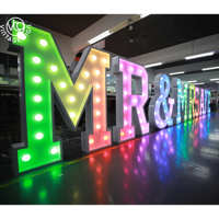 Lampes LED 3D sur pied en acrylique, lettres lumineuses de 4 pieds, lettres de marquee de 3 pieds