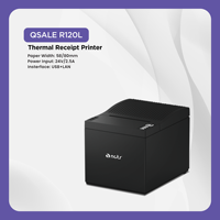 Imprimante thermique de reçus NCTS QSALE R120L USB haute vitesse 260 mm/s, imprimante de codes-barres POS en stock 203 dpi SDK