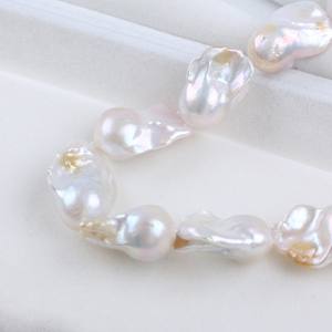 Perlas de Agua Dulce Barrocas Naturales al por Mayor de 16-22 mm, Blancas y de Colores, Perlas Sueltas de Forma Irregular en Forma de Cola de Pez - Product Image 4