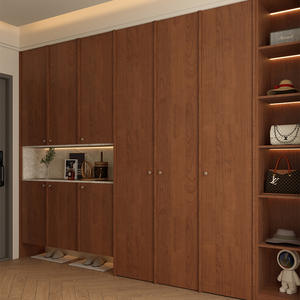 Mueble de entrada de madera de nogal estilo chino moderno, zapatero y mueble de almacenamiento para la sala de estar del hogar. - Product Image 4