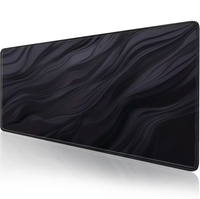 Tapis de souris gaming artistique style Streamline, tissu micro-tissé premium et caoutchouc, tapis de bureau étendu avec bords cousus et base antidérapante