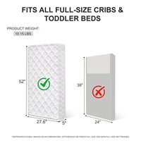 Matelas de berceau respirant en mousse orthopédique pour nouveau-nés filles, livré en boîte, pour bébés nouveau-nés