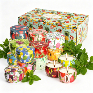 Caja de Regalo con Pequeños Frascos de Velas Aromáticas de Soya, Recuerdo de Boda, Presentación Boutique, Selección Premium, Edición Elegante - Product Image 1