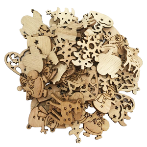 Unfinished Blank MDF wood Eco-Friendly Material Flower-Shaped Angel Theme Carved Hanging Christmas Wooden Boxes <b>Wall</b> <b>Signs</b> - Product Image 1