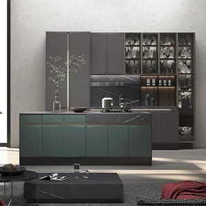 Ckitchen da malásia simples brilhante esmalte de café n & l móveis avaliações gabinete de cozinha armários