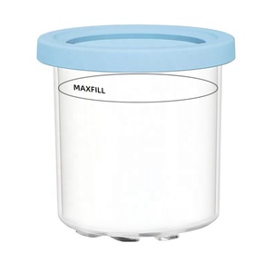 Vente en gros de contenants en plastique personnalisables, vides, à grande ouverture, réutilisables, hermétiques, empilables, pour aliments pour animaux, gâteaux et glaces, avec couvercle à anneau de traction - Product Image 4