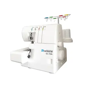 Máquina de costura GC-700k 3 fios uso doméstico, máquina de costura overlock cobertura