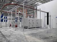 Línea de Recubrimiento en Polvo Electrostático para Equipos Eléctricos con Acabado Aislante GH, Piezas de Transformadores, Horno de Curado para Aluminio