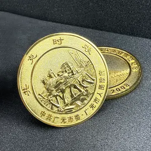 Moeda de ouro personalizada de liga de zinco, moeda personalizada de liga de metal para coleção de moedas comemorativa