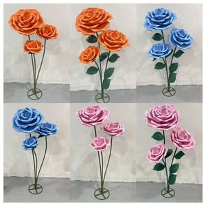 Rose géante en <span class=keywords><strong>EVA</strong></span> - 250 cm Rose autoportante pour arche de mariage en plein air, décoration de fête (personnalisable) - Product Image 5