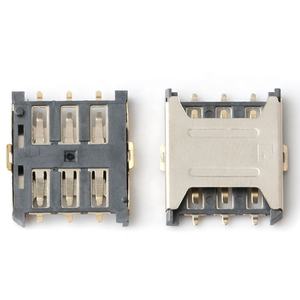Micro <b>Nano</b> Push Sim <b>Card</b> Connector <b>Memory</b> <b>Card</b> Connector 6pins <b>Nano</b> Sim <b>Card</b> Socket - Product Image 1