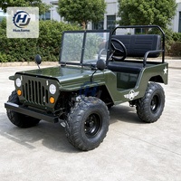 Chariot utilitaire Huajia 150CC 4 temps à essence, style rétro vert olive, châssis en acier, buggy des dunes, vitesse maximale de 80 km/h pour le transport