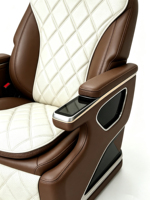 Kursi Kapten Kulit Dua Warna Mewah VIP dengan Pijat Elektrik untuk Interior Alphard Hiace Land Cruiser
