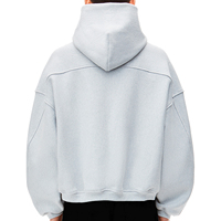 Sweat-shirts à capuche zippés pour hommes, personnalisés, épais, en coton French Terry, surdimensionnés